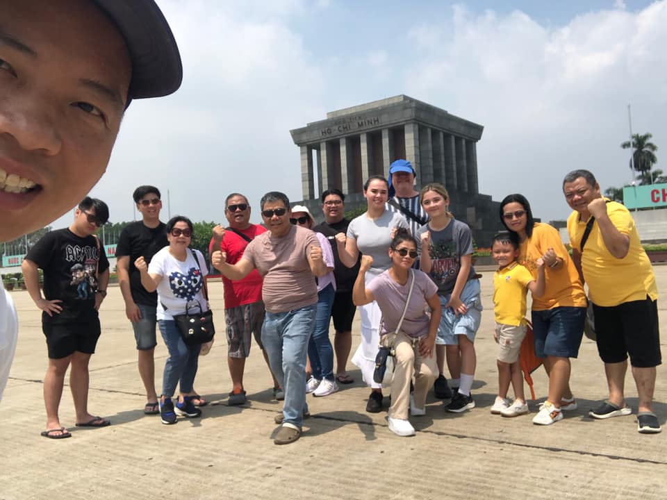 Hana family at Ho Chi Minh Mausoleum